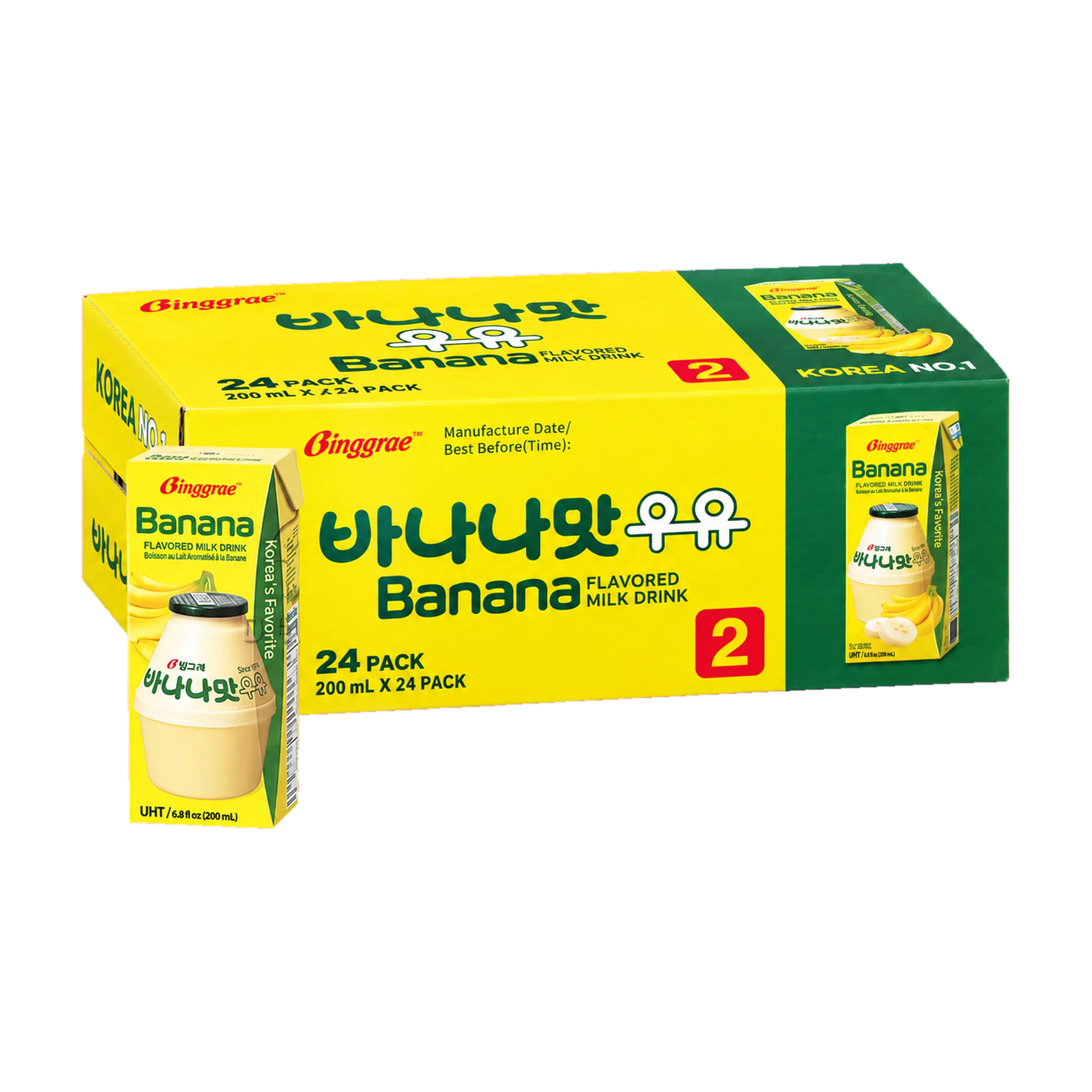 Thùng 24 hộp sữa Binggrae vị chuối 200ml