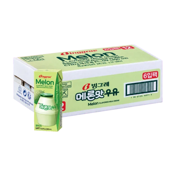 Thùng 24 hộp sữa Binggrae vị dưa lưới 200ml