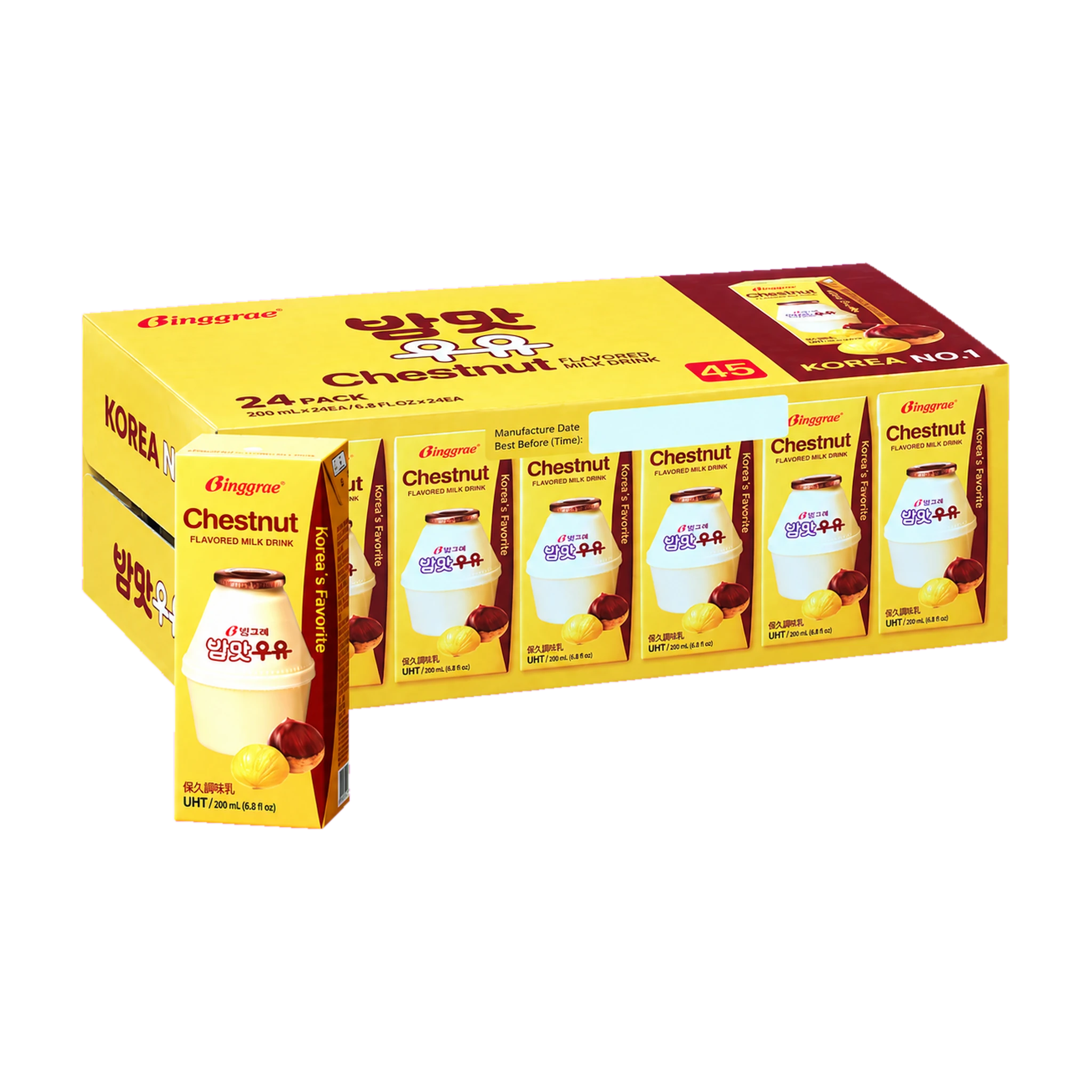 Thùng 24 hộp sữa Binggrae vị hạt dẻ 200ml