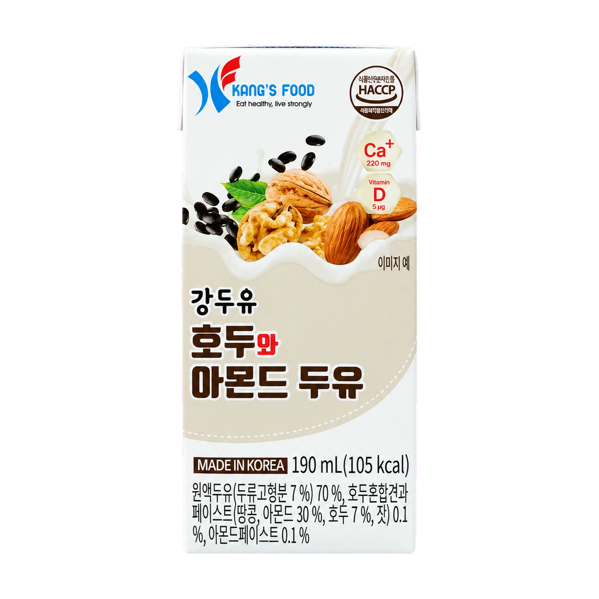 Thùng 16 hộp sữa hạt óc chó hạnh nhân Kang's Food 190ml
