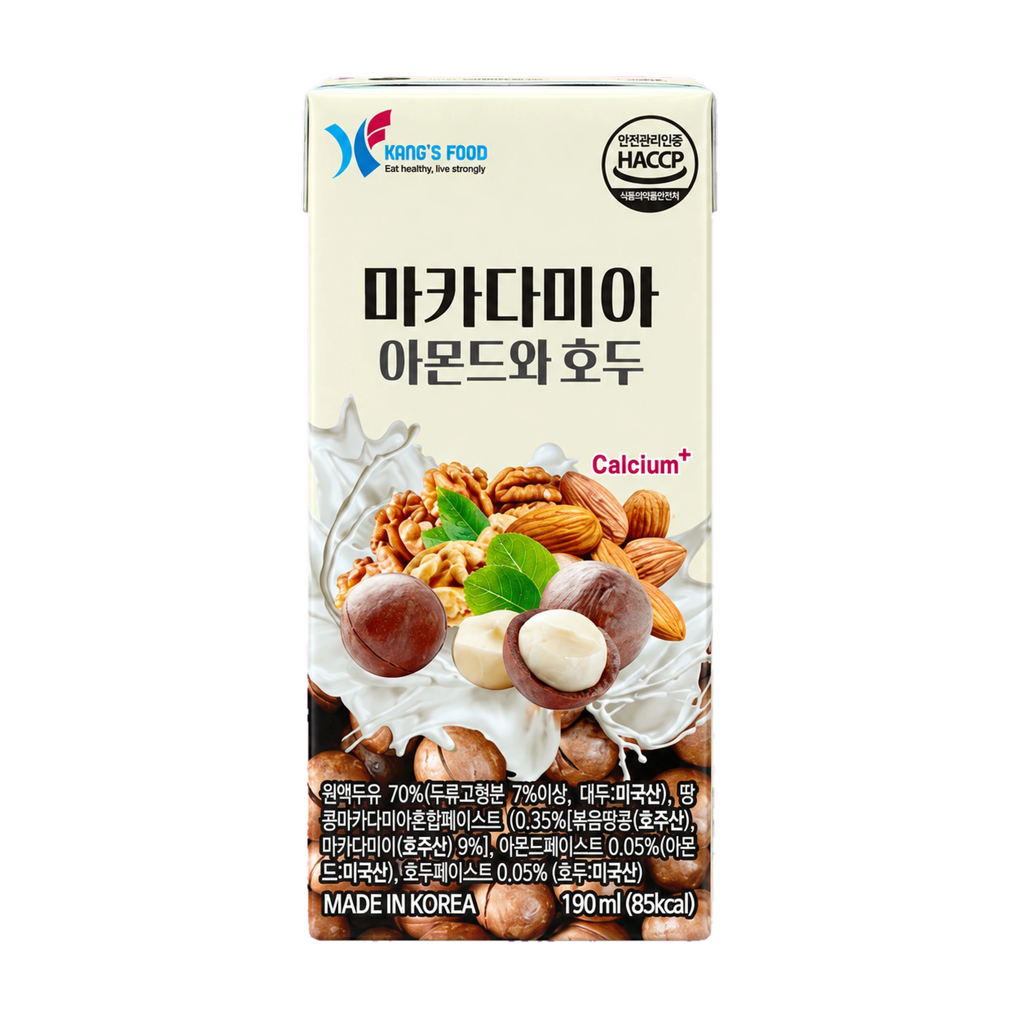 Thùng 16 hộp sữa hạt mắc ca Kang's Food 190ml