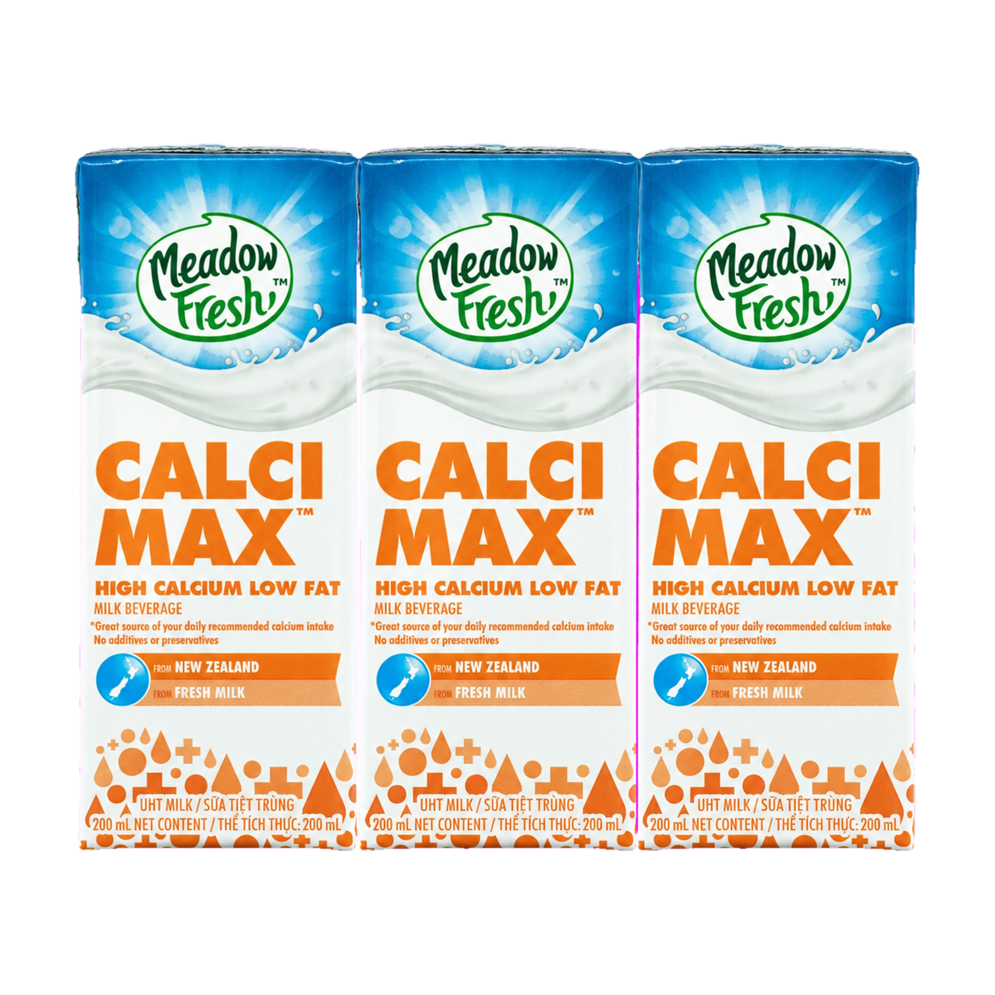 Thùng 24 hộp sữa Meadow Fresh Calci Max 200ml