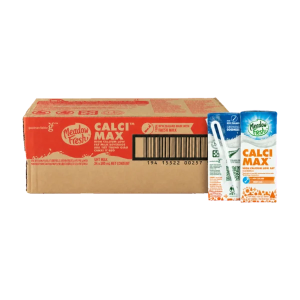 Thùng 24 hộp sữa Meadow Fresh Calci Max 200ml
