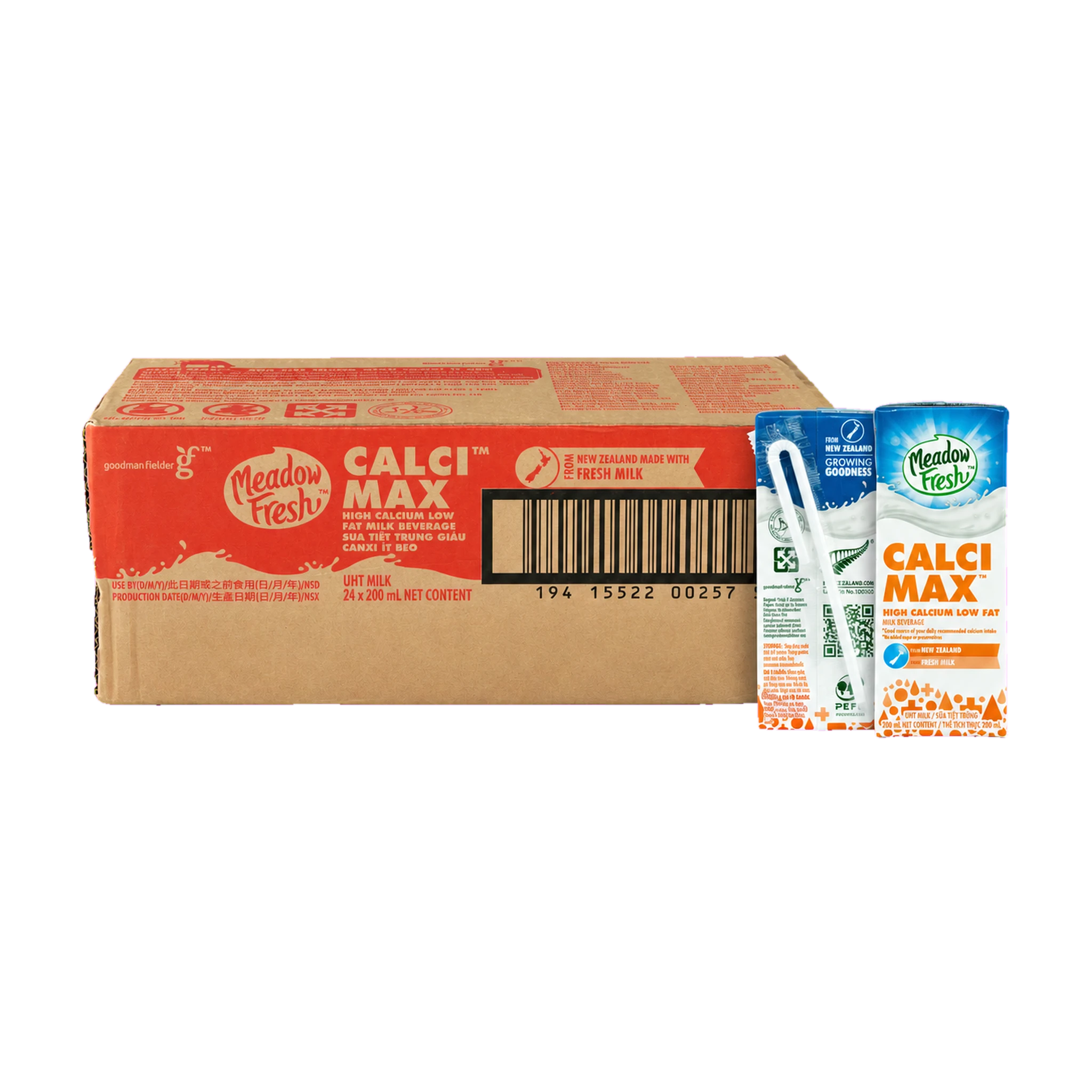 Thùng 24 hộp sữa Meadow Fresh Calci Max 200ml