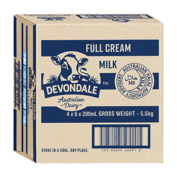 Thùng 24 hộp sữa tươi Devondale nguyên kem 200ml