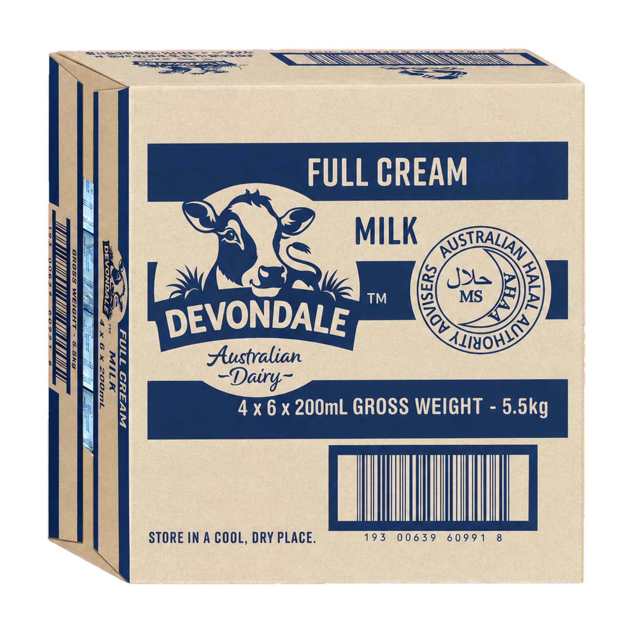 Thùng 24 hộp sữa tươi Devondale nguyên kem 200ml