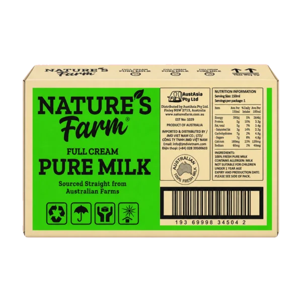 Thùng sữa tươi Nature's Farm nguyên kem 150ml