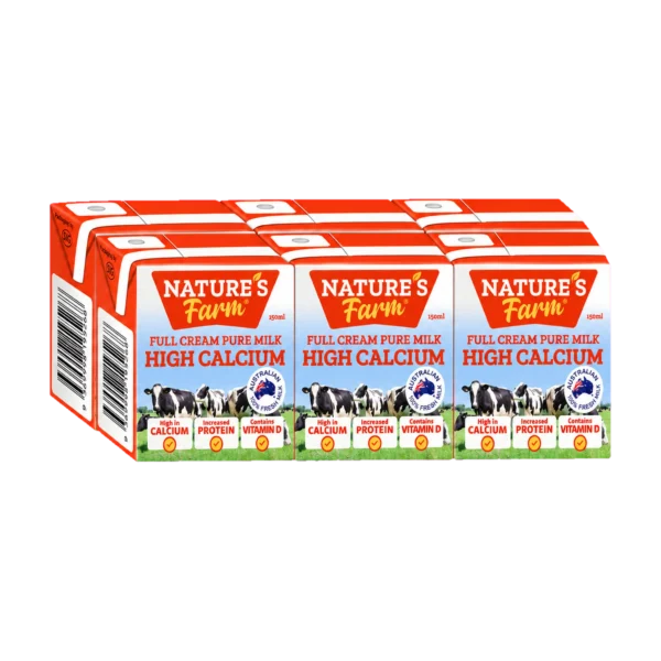 Thùng sữa tươi Nature's Farm giàu canxi 150ml