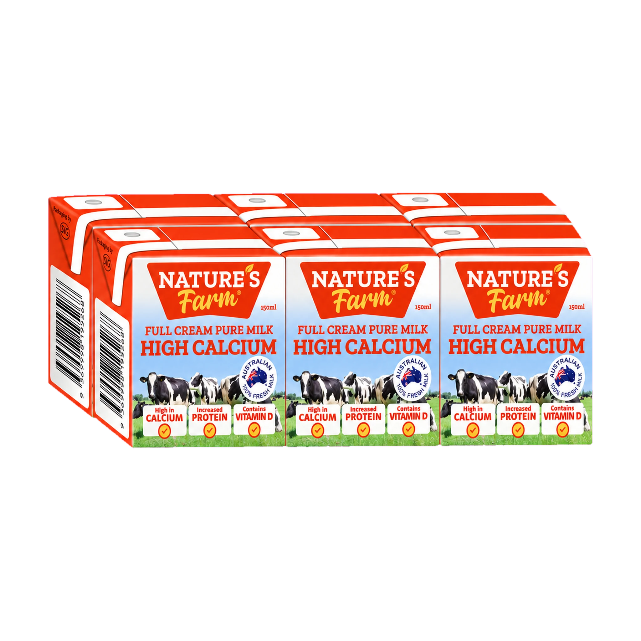 Thùng sữa tươi Nature's Farm giàu canxi 150ml