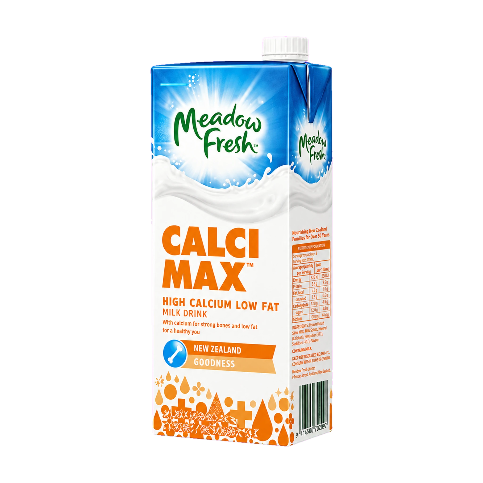 Thùng 12 hộp sữa Meadow Fresh Calci Max 1L